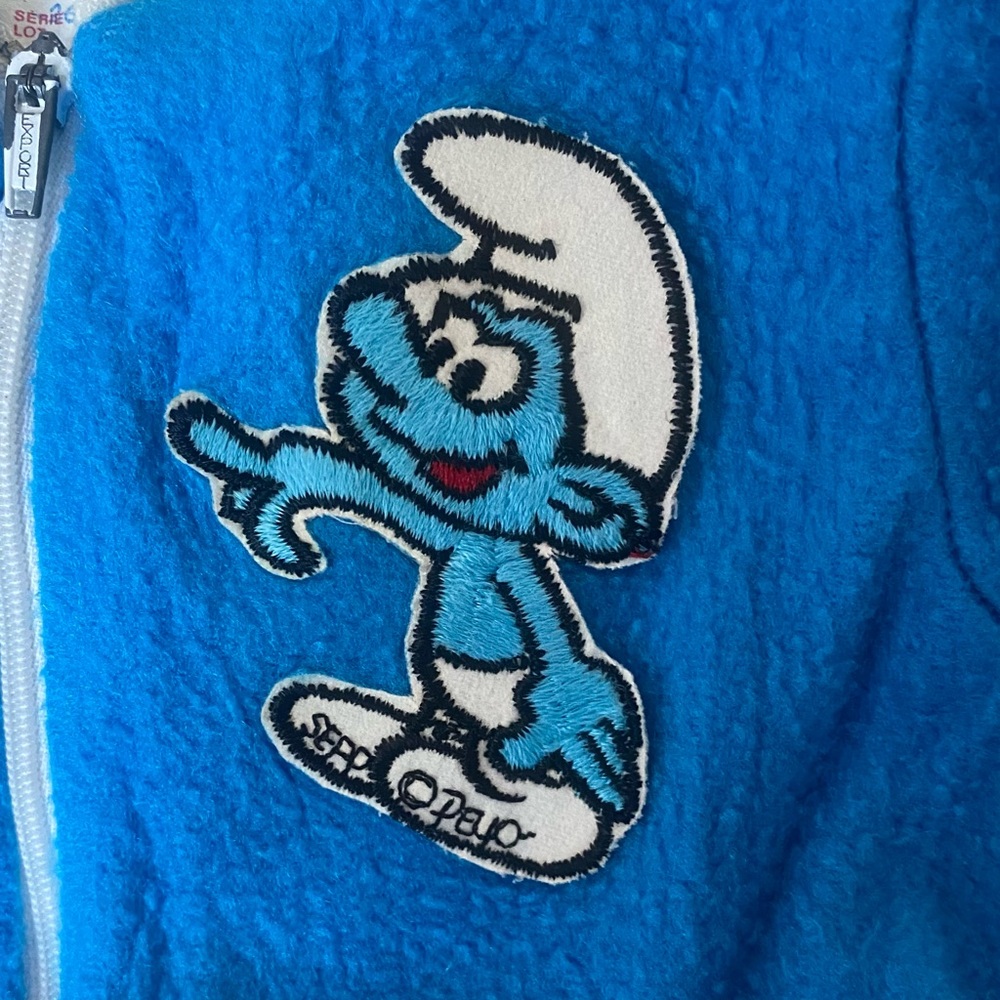 Vintage 1980s Sears Smurf infant footed pyjamas